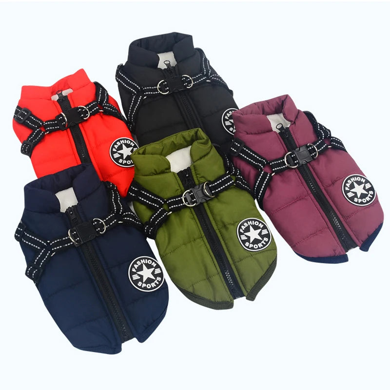 Large Dog Jacket Winter Pet Jacket Warm Dog Clothes for Labrador Waterproof Big Dogs Coat Chihuahua