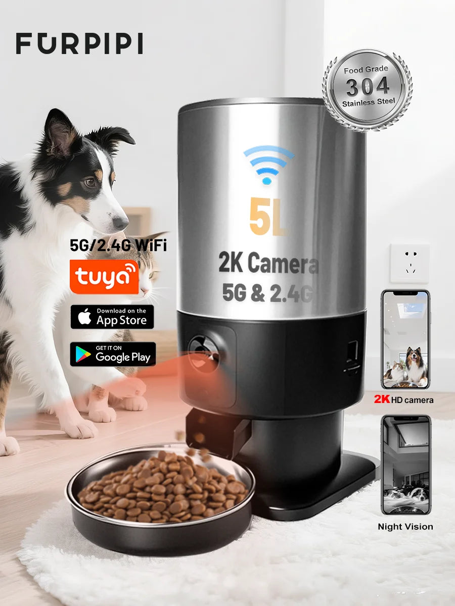 Automatischer Katzenfutterspender mit 1080P Kamera