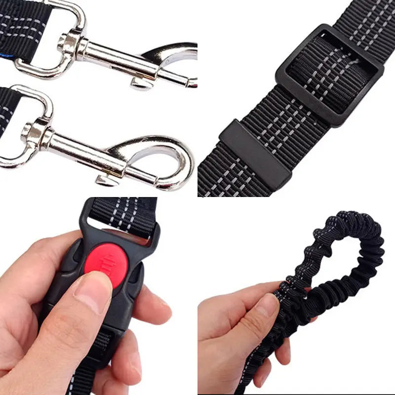 Strap azier fähige elastische Nylon-Hunde leine zum Laufen und Gehen von Haustier leine mit bequemem Griff, ideal für aktive Hunde und Tierhalter