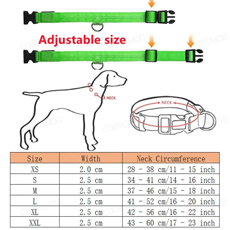 Hunde Leuchtende Ladung Halsbänder Led USB Katze Hundehalsband