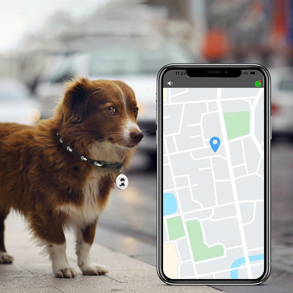Haustier Anti-Lost GPS Tracker Bluetooth-kompatibler Smart Activity Tracker wasserdicht Echtzeit Global Location Tracker für Hunde Katzen